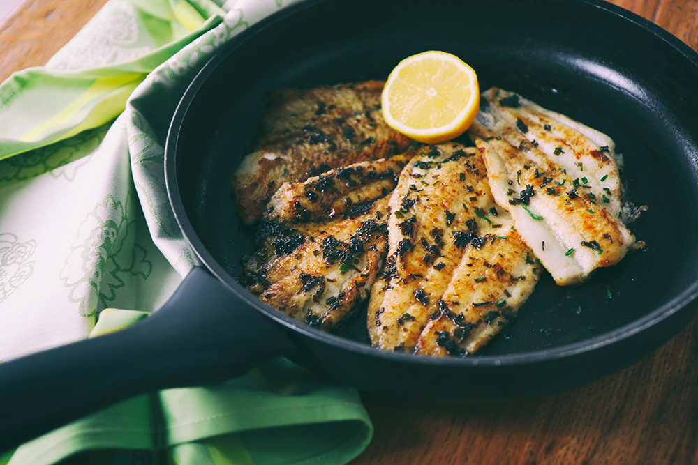 lemon crusted flounder