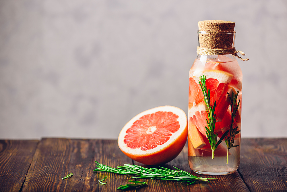 grapefruit rosemary infused water