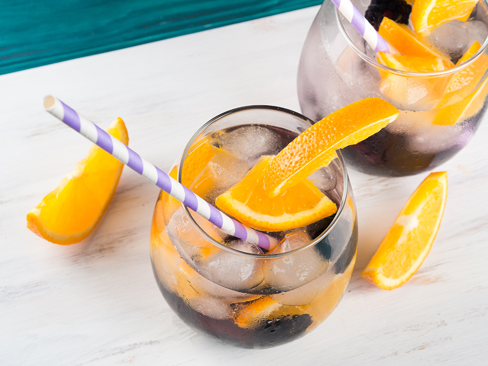 grape orange infused water